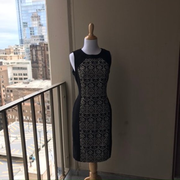 Antonio Melani Black Geometric Pattern Shift Dress - Picture 9 of 13